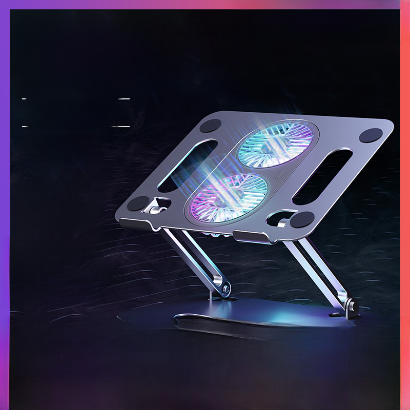Laptop Stand with Height Adjustment and Cooling Feature