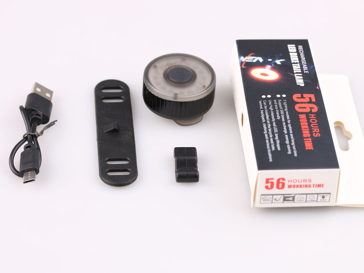 USB Rechargeable Bike Light with Phone Holder and Horn