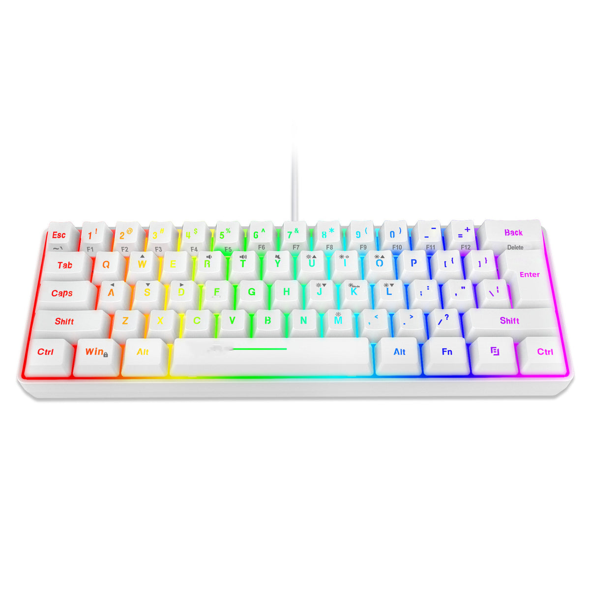 RGB 61-Key Wired Gaming Keyboard with RGB Backlight