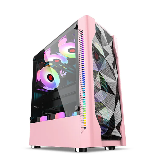 Desktop PC Case – Compatible with Large & Medium Motherboards, Under-Mount Power Supply