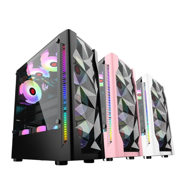 Desktop PC Case – Compatible with Large & Medium Motherboards, Under-Mount Power Supply