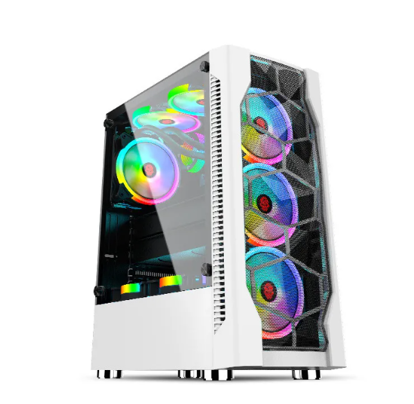 Desktop PC Case – Compatible with Large & Medium Motherboards, Under-Mount Power Supply